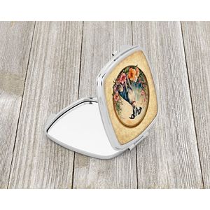 Lévrier italien Fleurs Miroir de maquillage de voyage compact Cadeau design pliable pour femmes et filles - Product Image 2