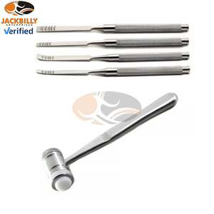Marteau à os pour implants dentaires certifié CE, ensemble d'instruments chirurgicaux avec ciseaux à os en acier inoxydable pour chirurgie dentaire - Product Image 4
