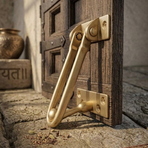 Juego de Herrajes para Puerta de Latón Macizo de Primera Calidad con Acabado Antiguo |   Tope de puerta, gancho, pestillo para bebés y accesorios: Herrajes duraderos de alta resistencia - Product Image 4