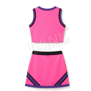 Uniforme de cheerleading OEM, crop top, design personnalisé, respirant, extensible, vêtements de sport athlétiques, fabrication en usine - Product Image 3