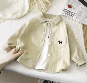 Camisetas Casuales de Manga Larga para Niños, Primavera-Otoño, Camisas para Bebés, Invierno, Cómodas, 100% Algodón Tejido, 180g, Transpirables - Product Image 5