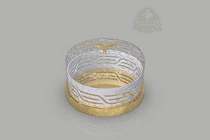 Dôme à gâteau de luxe en métal, plateau de présentation moderne pour la réception arabe des Émirats arabes unis, support à gâteau de mariage, présentoir à pâtisserie - Product Image 3