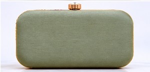 Elegant Olive Green Embroidered Floral Clutch With <b>Sequins</b> Women's Silk Evening <b>Handbag</b> Magnetic Closure - Product Image 6