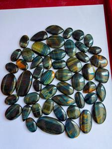 MH GEMS Natural Blue <b>Tiger</b> <b>Eye</b> Quartz AAA Grade Oval Cut Cabochon Polished Jewelry Making Rajasthan Origin Custom Sizes Weights - Product Image 3