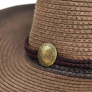 Chapeaux de cowboy en paille personnalisés de haute qualité, tricotés, aux couleurs et logos tendance, avec options de taille, pour la mode en plein air (vente en gros) - Product Image 6