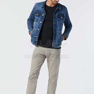 Veste en jean pour homme sur mesure, best-seller, dernier design, prix abordable, hiver, 100% coton, logo sur le devant - Product Image 4