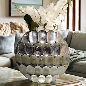 Florero de Metal de lujo de alta calidad estilo costero para el hogar y decoración de boda Pascua florero de piso para sala de estar - Product Image 4