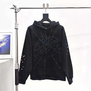 Sweat-shirt unisexe Spider 555 gris pour l'hiver, respirant et écologique, style streetwear gothique, 350 grammes de coton - Product Image 1