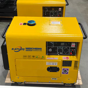 Groupe électrogène diesel refroidi par air KATHER 5kva <span class=keywords><strong>6kva</strong></span> 8kva 10kva 12kva 5KW 10KW avec option ATS pour usage domestique - Product Image 1