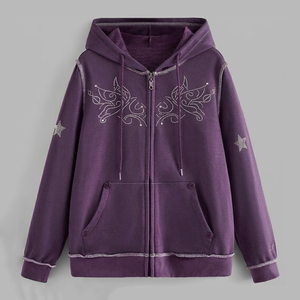 ราคาโรงงาน เสื้อฮู้ดดี้ผู้ชายแบบใหม่ น้ำหนักเบา ผ้าฝ้าย 100% สำหรับฤดูหนาว ดีไซน์เรียบๆ ประดับเพชรเทียม มีไซส์ให้เลือกตามสั่ง - Product Image 1
