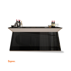 Barra de Bar Mirage de 8x2 pies, Barra de Bar de Lujo para el Hogar, para Espacios de Entretenimiento, Barra de Bar para el Hogar con Encimera de Piedra - Product Image 1