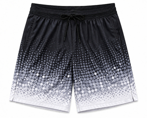 SELF INDUSTRIES <b>Short</b> <b>Woven</b> 100% Cotton <b>Mens</b> <b>Shorts</b> Comfortable Quick Dry Breathable Casual Patchwork Front Drawstring Mid - Product Image 3
