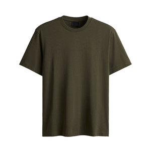 Camiseta de Algodón para Hombre, Negra, Manga Corta, Tejido Terry, Corte Regular, Cuello Redondo, Estilo Casual Urbano, Antiarrugas, Transpirable - Product Image 6