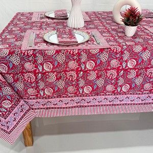 Printed Cotton <b>Tablecloth</b> Floral Pattern Traditional Chinese Style <b>Square</b> Shape Washable Home Use - Product Image 5