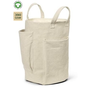 390 GSM Organic Cotton <b>Storage</b> <b>Laundry</b> Bag Home <b>Storage</b> 35x50x35 cm Custom Logo Wholesale OEM Private Label Reusable Model SS563 - Product Image 1