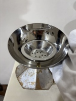 Ensemble de brûleurs d'encens en acier inoxydable en forme de diamant avec couvercle, écologique, durable, longue durée, aromathérapie, encens indien fait à la main