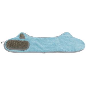 Bryer 2-in-1 Microfiber Pet Grooming <b>Towel</b> and Brush <b>Hand</b>-Inserted for Easier Use - Product Image 3