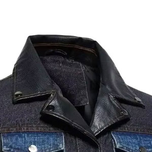 Chaqueta de Cuero Personalizada de Calidad Profesional para Hombre con Diseño Bordado, Negra y Azul, Informal, para Invierno, Hecha en Pakistán - Product Image 3