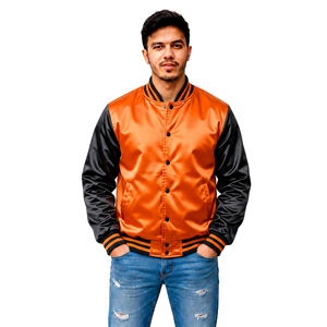 Fabricante de Chaquetas Varsity de Satén Extra Grandes Personalizadas, Proveedor de Ropa al por Mayor con Etiqueta Privada OEM, Fábrica de Ropa Urbana - Product Image 4