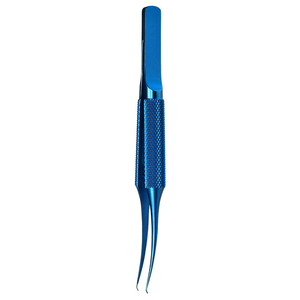 Pinzas Corneales Profesionales con Plataforma de Ligadura de 0.12 mm, Titanio Azul, Instrumento Quirúrgico Oftálmico Manual - Product Image 3