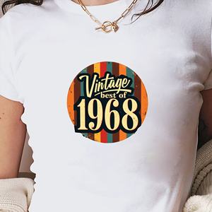 T-shirt court mode femme design rétro vintage 1968 - Product Image 4