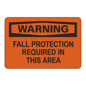 Señal de Advertencia de Protección Contra Caídas Brady - Señal de Seguridad Impresa con UV para Áreas de Construcción e Industriales - Product Image 1