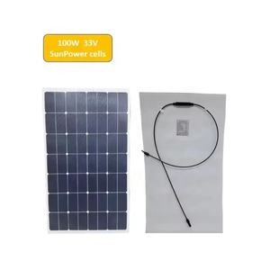 Vente d'usine 100W chariots de golf à énergie solaire panneaux solaires flexibles SunPower Stock à bas prix avec expédition rapide - Product Image 2