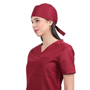 OEM Women Medical Nurse <b>Scrub</b> <b>Cap</b> Breathable Cotton Surgical Hat Adjustable Hospital Work Headwear Manufacturer - Product Image 3