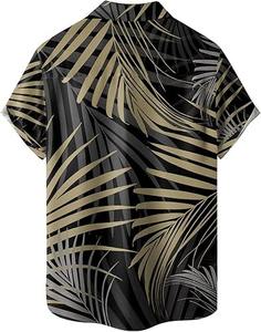 Chemises Hawaïennes pour Hommes, Respirantes, 100% Coton, Sur Mesure, Grandes Tailles, Impression Numérique, Manches Courtes, Haute Qualité - Product Image 2