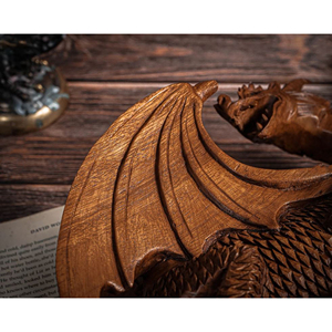 Dragón de Madera Premium, Regalo Coleccionable, Estilo Chino, Estatua de Dragón Decorativa, Escultura de Dragón Hecha a Mano, Artesanía en Madera - Product Image 5