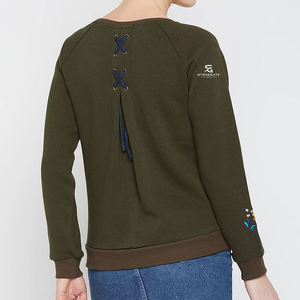 Sudadera Holgada de Invierno para Mujer, Tejido Suave de Algodón y Felpa, Cuello Redondo, Manga Larga, Estilo Casual, Logotipo Personalizado, Venta al Por Mayor - Product Image 5