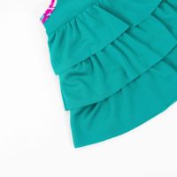Ensemble de leggings et débardeur à volants tendance pour filles, tenue d'été à bretelles spaghetti pour tout-petits |   Séchage rapide |   Spandex/Polyester |   OEM