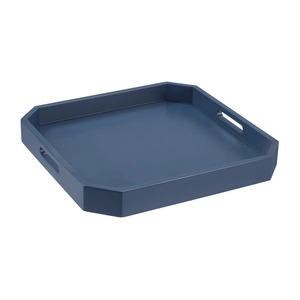 ถาดเสิร์ฟพลาสติกทรงสี่เหลี่ยม สีน้ำเงินกรมท่า ดีไซน์เรียบง่าย จานและถาด - Product Image 5