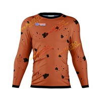 Rashguard MMA à manches longues personnalisé avec impression numérique, tissu polyester/spandex ultra-respirant 220 g/m² pour le surf, vêtements de sport pour hommes