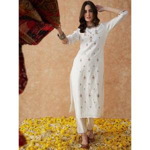 Magnifique ensemble haut-bas et dupatta pour soirée avec broderie, taille XL - Product Image 3