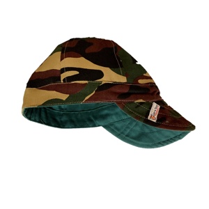 Ligero 7 oz Mili Camo Gorra de soldadura resistente al fuego 100% algodón Ropa de seguridad para talla L - Product Image 1