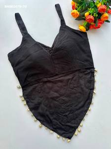 Chemisier sans manches style corset en coton doux de qualité supérieure avec miroir à main - Collection Kaudi - Achats en ligne Inde - Product Image 4