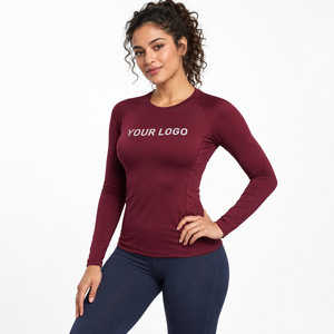 Top Deportivo Body Fit para Mujer, Flexible y Elástico, Capa Base Deportiva de Nailon y Spandex, para Gimnasio y Entrenamiento, Proveedor de Logotipos Personalizados, Venta al Por Mayor - Product Image 2
