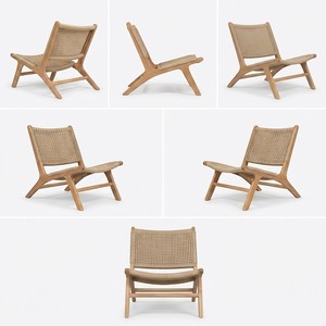Fabricante OEM de Muebles de Madera de Teca Indonesia, Silla con Detalles de Cordón Tejido Personalizada, Venta Directa de Fábrica, Silla de Salón Moderna - Product Image 5