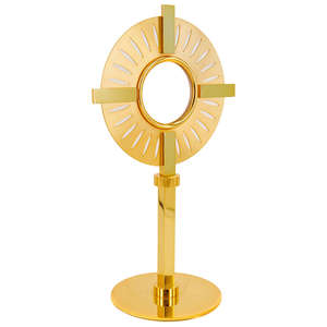 Monstrance en laiton en gros, directement de l'usine, monstrance élégante, cadeau religieux pour l'autel de l'église, décoration de prière - Product Image 6