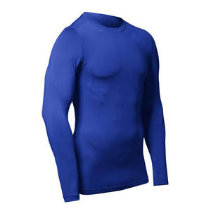 Camiseta de Compresión de Manga Corta Azul Rey para Hombre, Transpirable, de Secado Rápido, Deportiva, Informal, Tejida, 100% Poliéster, para Verano - Product Image 1