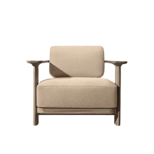 Sillón de Exterior Contemporáneo de Teca Sólida con Acabado Oscuro, Base Gruesa y Resistente, Cojín Confortable, Muebles de Lujo para Villa - Product Image 4