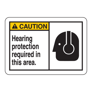 Señal de Advertencia: Protección Auditiva Requerida - Tablero de Seguridad para Interiores/Exteriores de Alta Visibilidad - Product Image 1