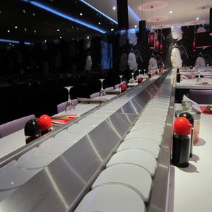 Système de livraison automatisé de sushis Modu, nouvelle génération, super haute qualité, moteur, conception personnalisée, taille sur mesure, structure en acier inoxydable pour restaurant - Product Image 2