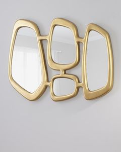Contemporary Metal Wall <b>Mirror</b> <b>Irregular</b> Framed Decorative <b>Mirror</b> - Product Image 1