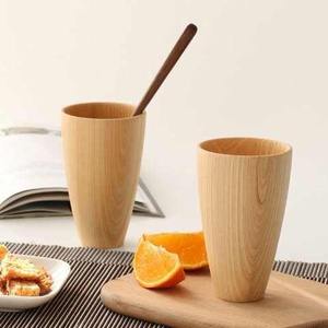 แก้วไม้ทำมือสไตล์เรียบง่ายสำหรับเบียร์และกาแฟ – แก้วไม้ธรรมชาติสำหรับเครื่องดื่มร้อนและเย็น - Product Image 4