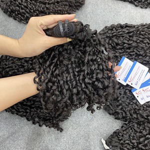 Meilleures ventes 2026 – Extensions de cheveux naturels en trame, bouclés style pixie, prêts à être expédiés – Cheveux vietnamiens bruts - Product Image 2
