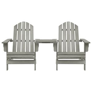 Solido abete grigio Adirondack sedie con tavolo da tè Set di mobili da giardino - Product Image 2