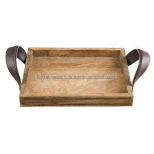 Plato de MDF pulido, bandeja para servir, tablero de madera Vintage con modelo personalizado para organización del hogar, comida decorativa - Product Image 3