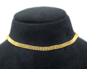 Chaîne à billes multi-rangs en laiton plaqué or 18 carats pour la fabrication de colliers, bracelets et boucles d'oreilles - Product Image 4